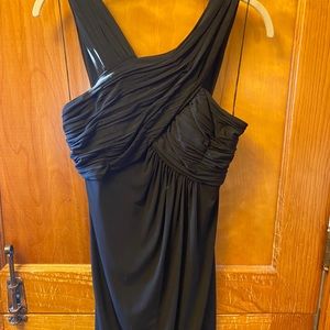 Boston Proper sleeveless black dress w/pleating